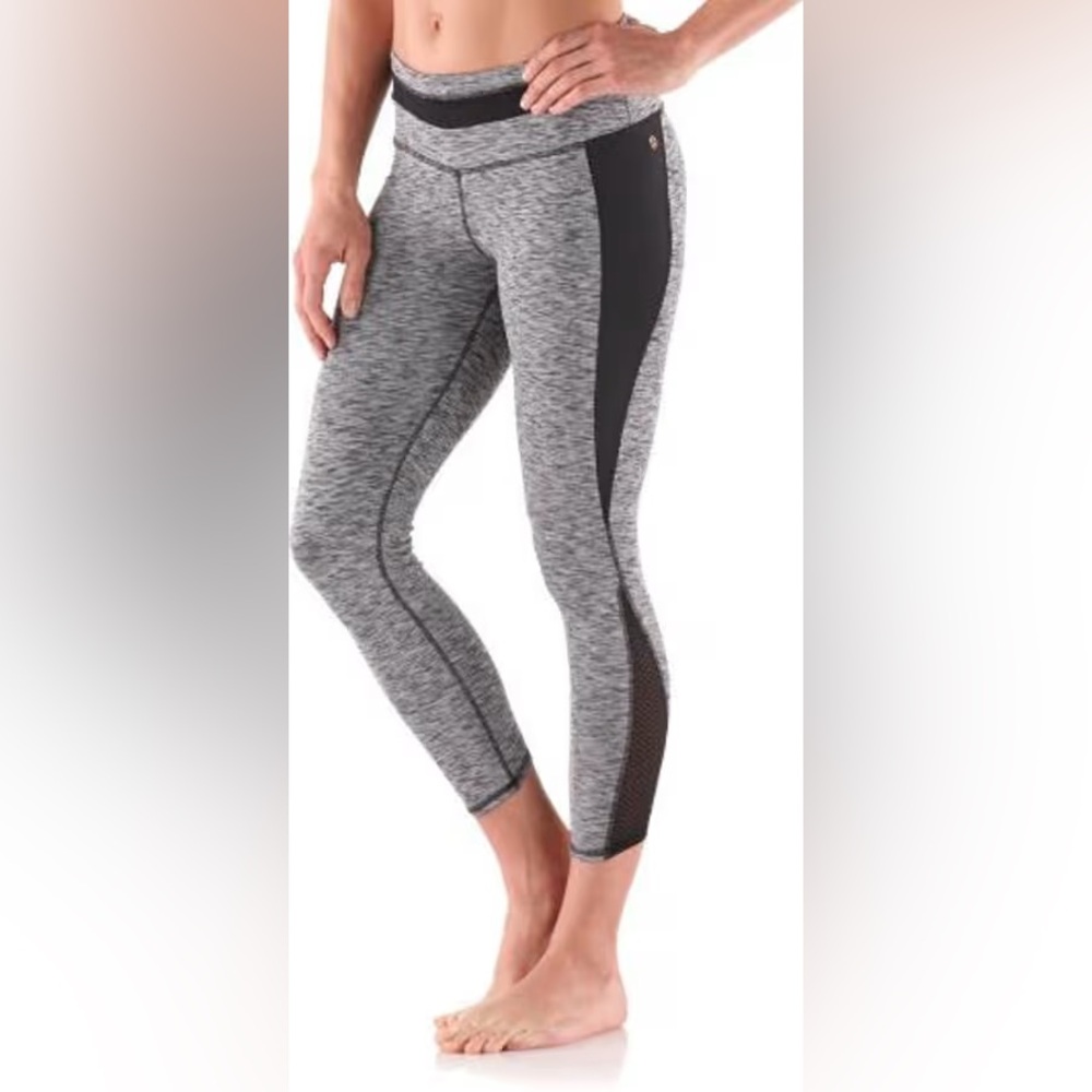 Movement Mesh Crop Legging - Stone Melange - Medium
